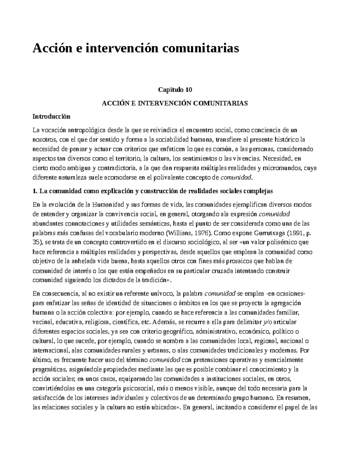 Accion E Intervencion Comunitaria - Acción E Intervención Comunitarias ...