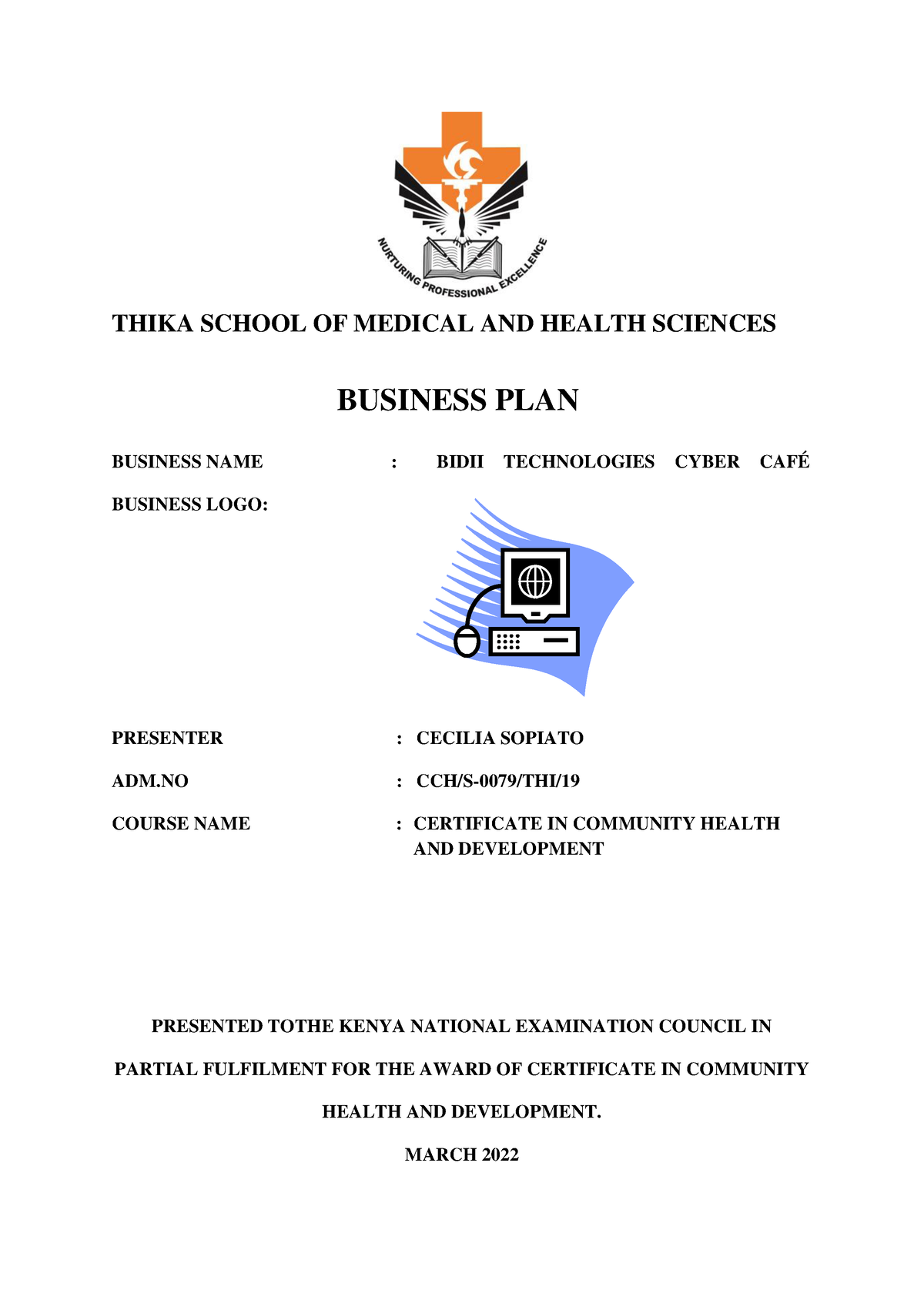 medical college business plan