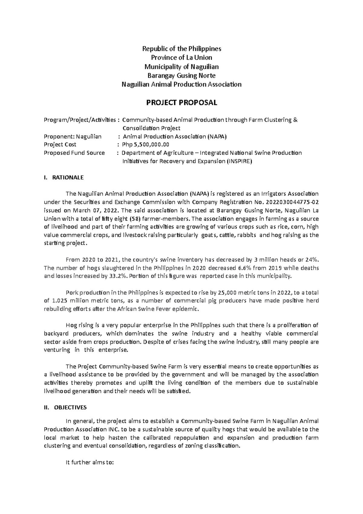 napa-project-proposal-republic-of-the-philippines-province-of-la
