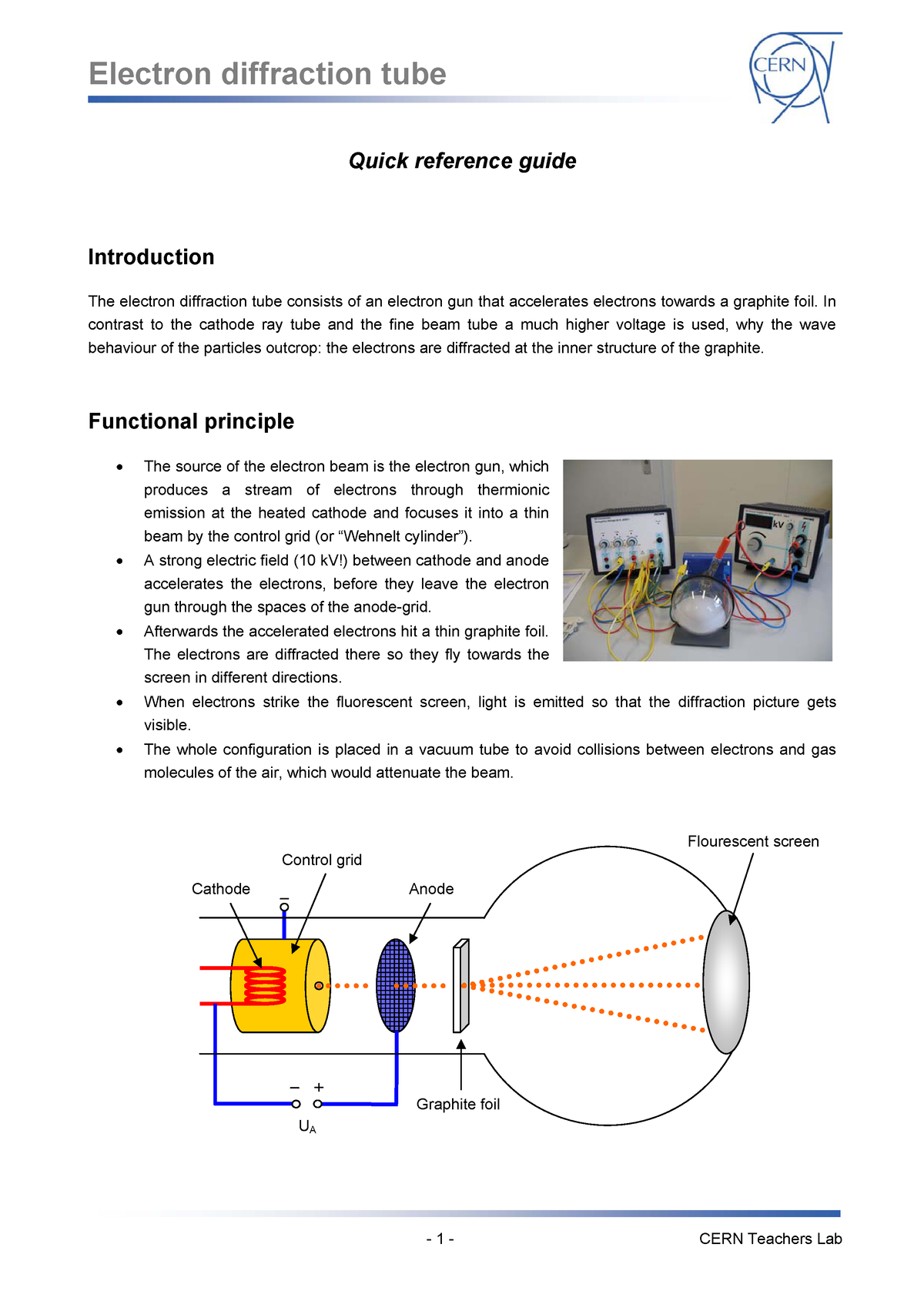 electron diffraction experiment pdf