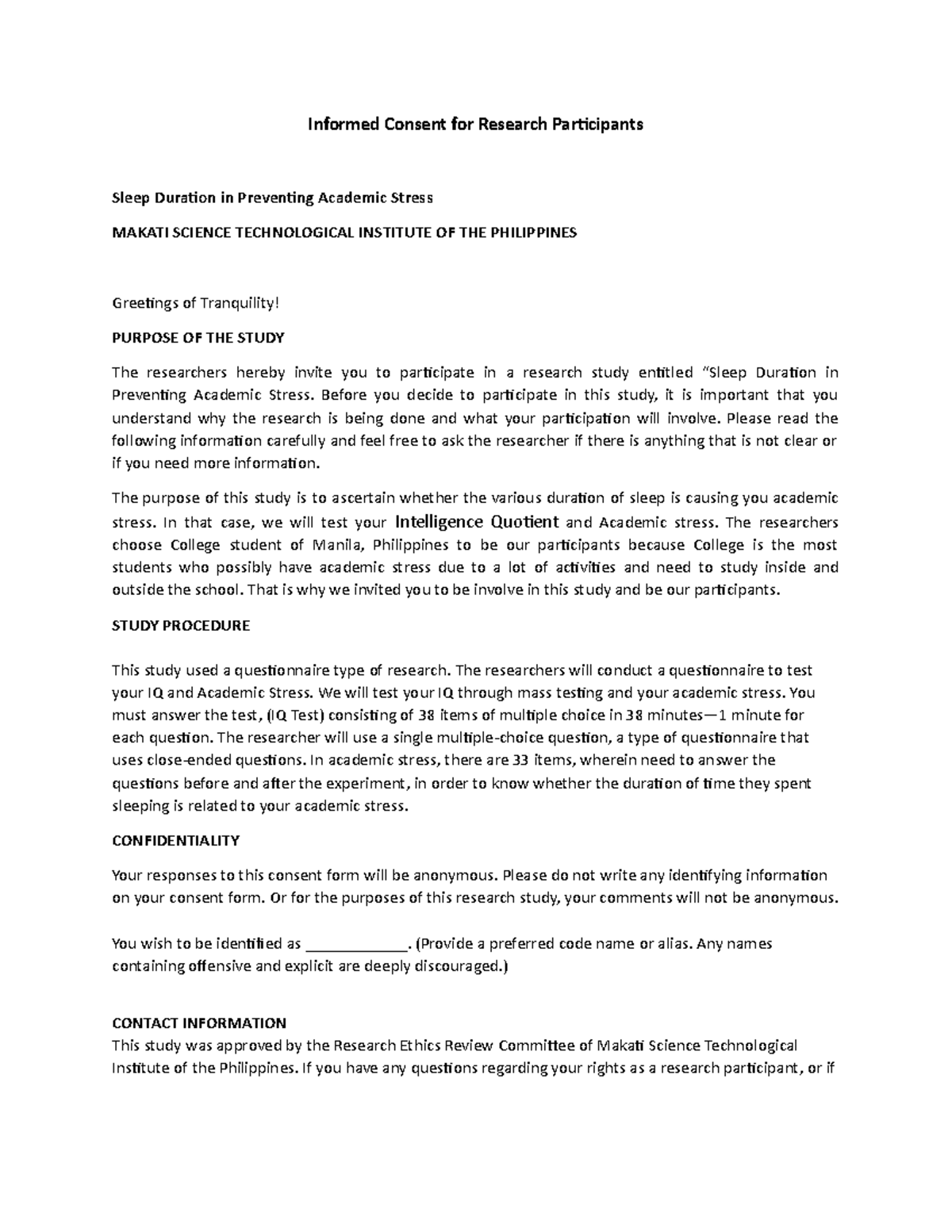 Appendix III - Informed Consent for Research Participants - Informed ...