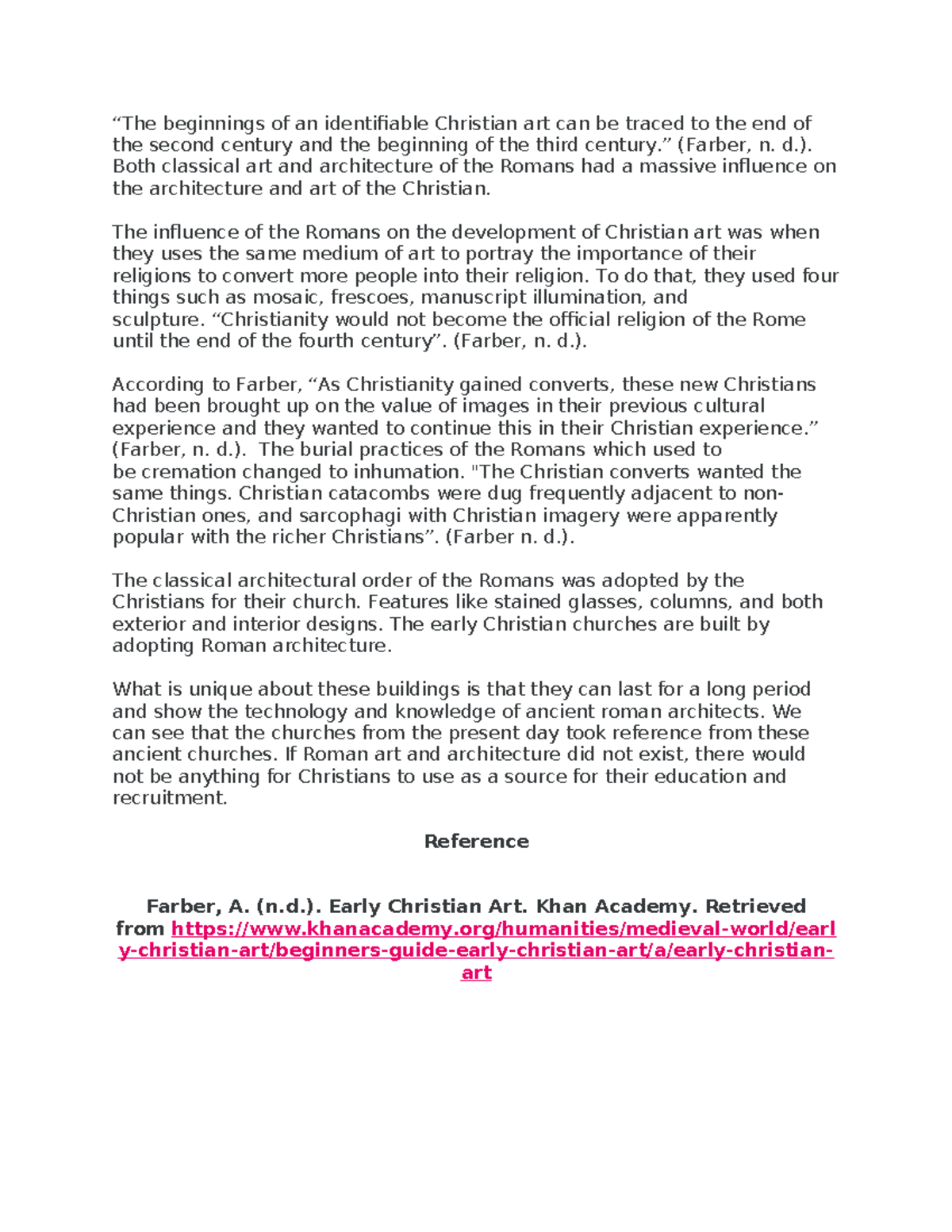 Learning Journal Unit-3 - “The beginnings of an identifiable Christian ...
