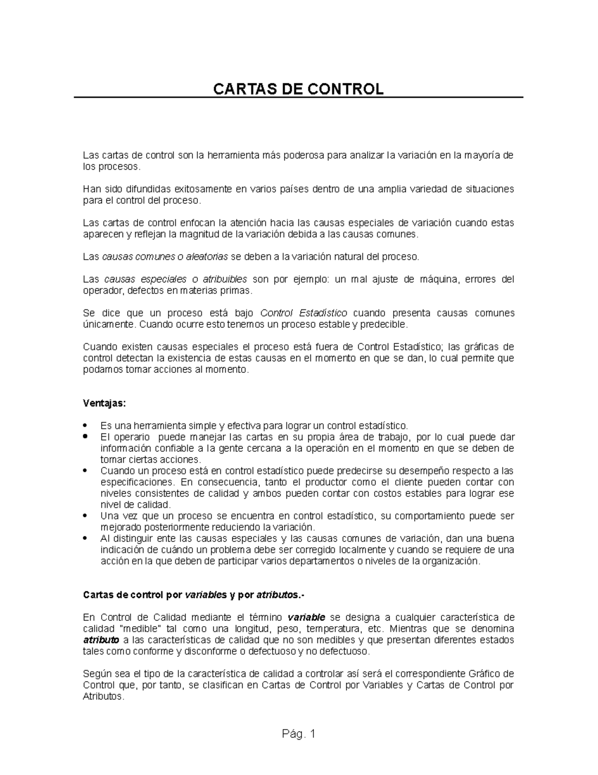 2 .- Cartas DE Control - ESPERO Y TE AYUDE - CARTAS DE CONTROL Las ...
