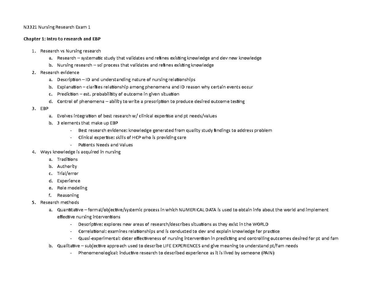 research exam questions and answers