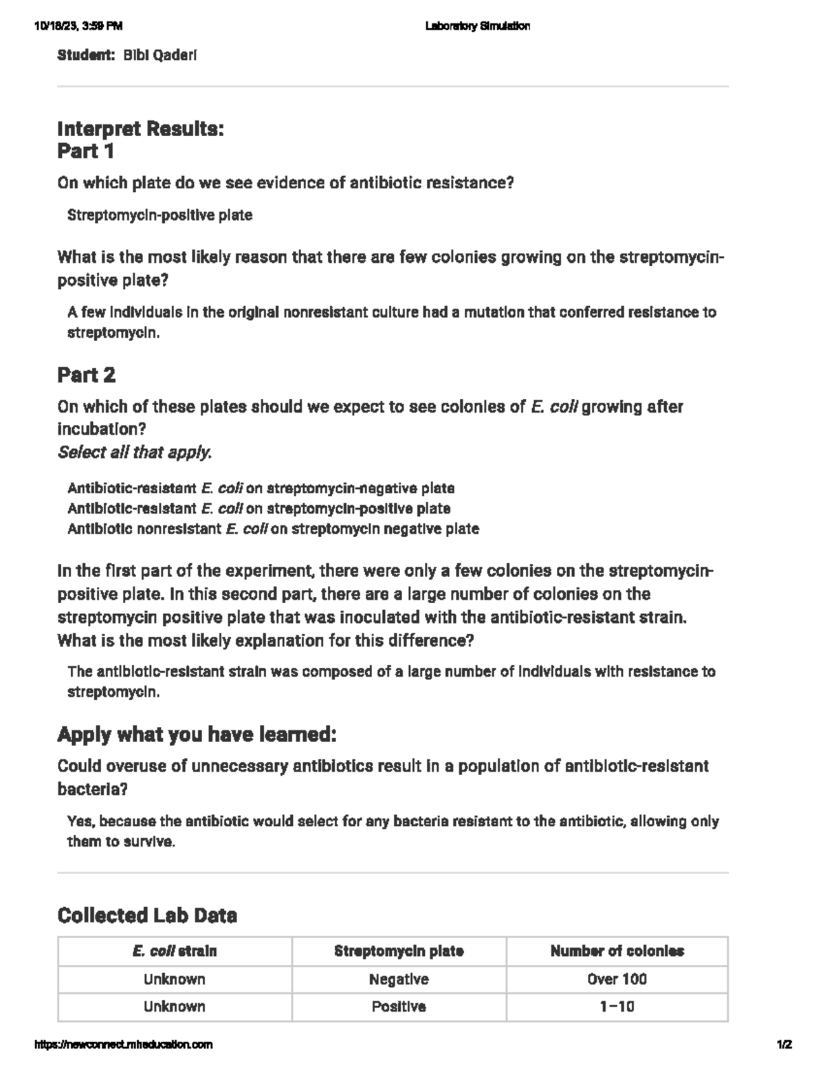 Antibiotic resistant bacteria - bsc2011 - Studocu