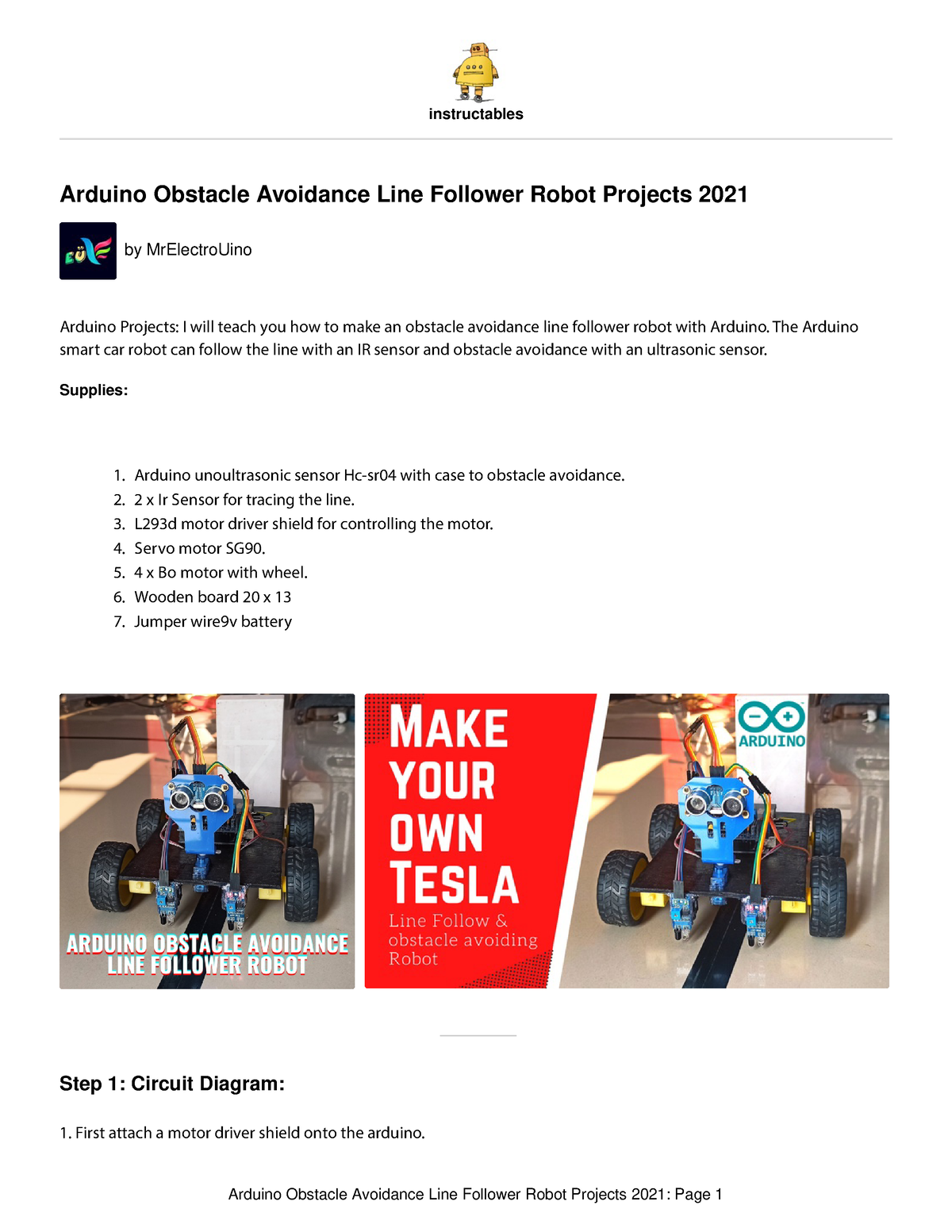 Arduino Obstacle Avoidance Line Follower Robot Pro - Instructables ...