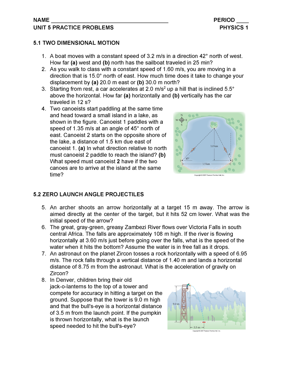 Unit 5 Practice Problems P1 - Physics - Studocu