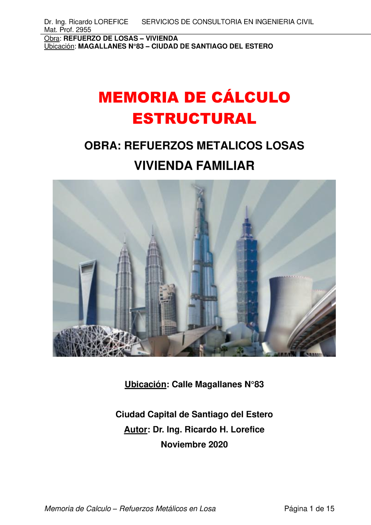 Memoria De Cálculo Estructural Hf Ingenieros Udocz 0631