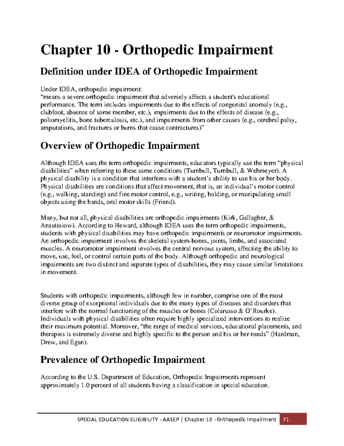Chapter10Special Education Eligibility SPECIAL EDUCATION
