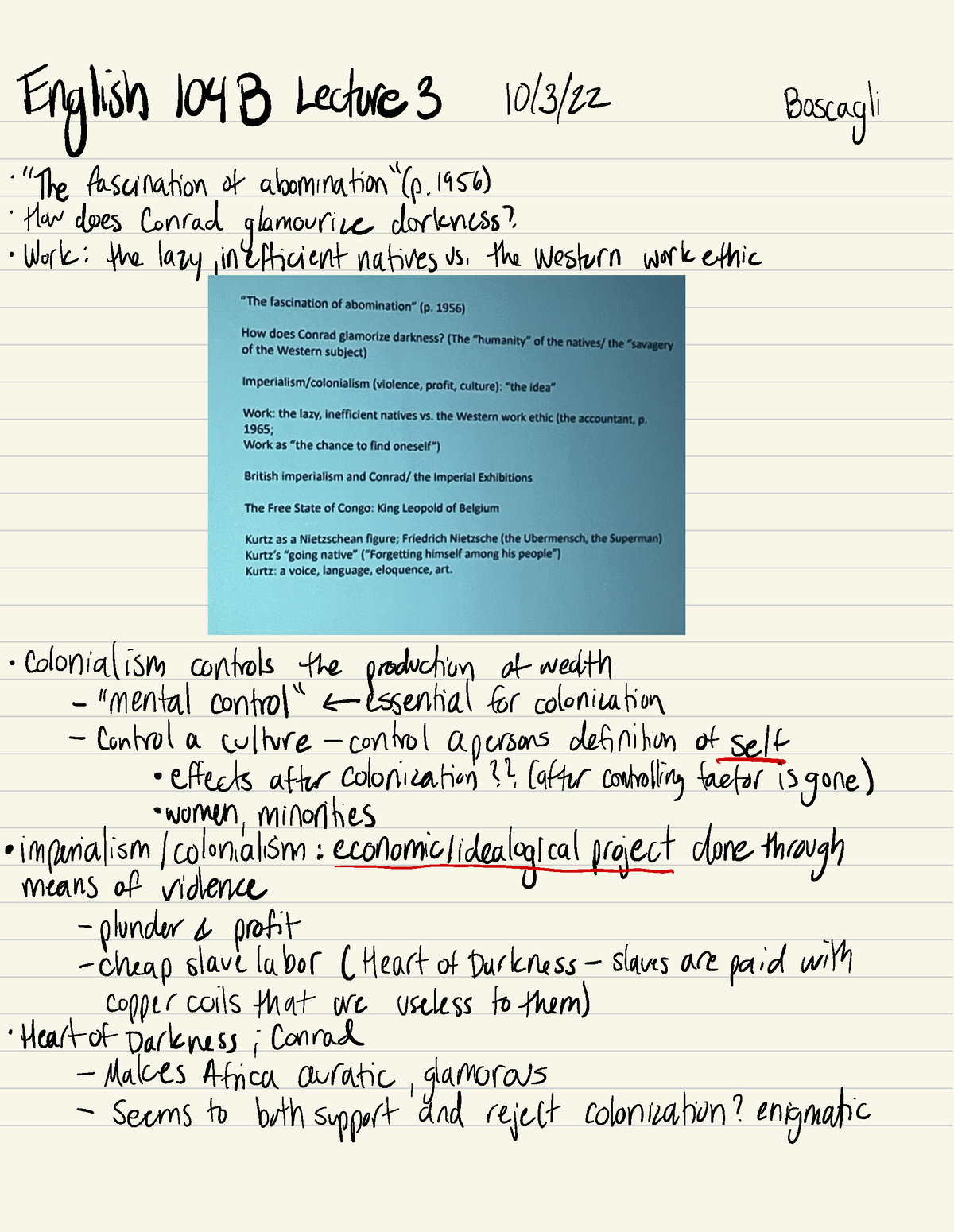 English 104B Lecture 3 - Prof Boscagli - English 104 B ####### Lecture ...