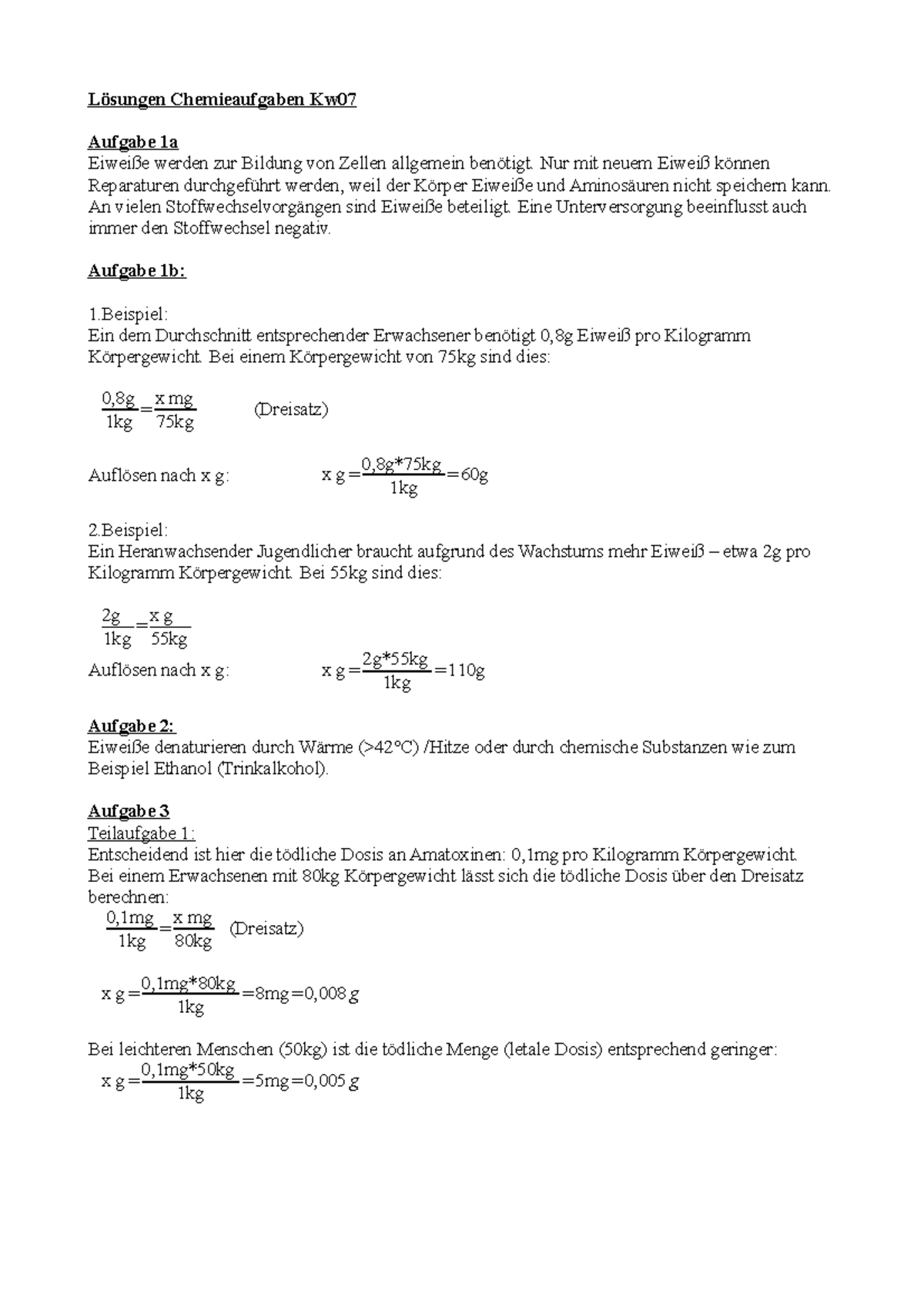 Chemie Abi Aufgaben Mit Lösungen Lösungen Chemieaufgaben Kw07 - Lösungen Chemieaufgaben Kw Aufgabe 1a