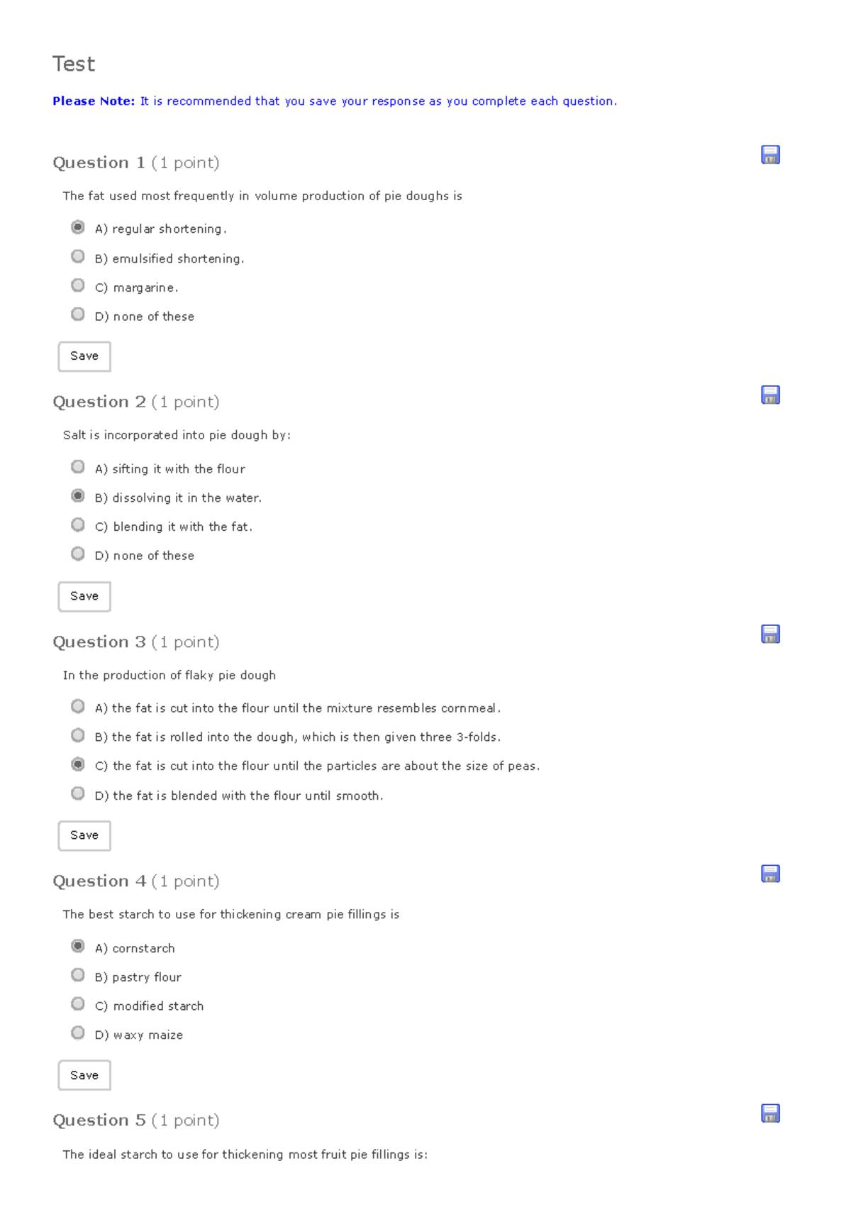 Quiz 1 2017, Questions And Answers - Test Please Note: It Is ...