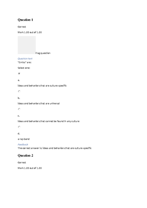 Unit 4 - Self Quiz - BUS 2207 - People in multi-active cultures are ...