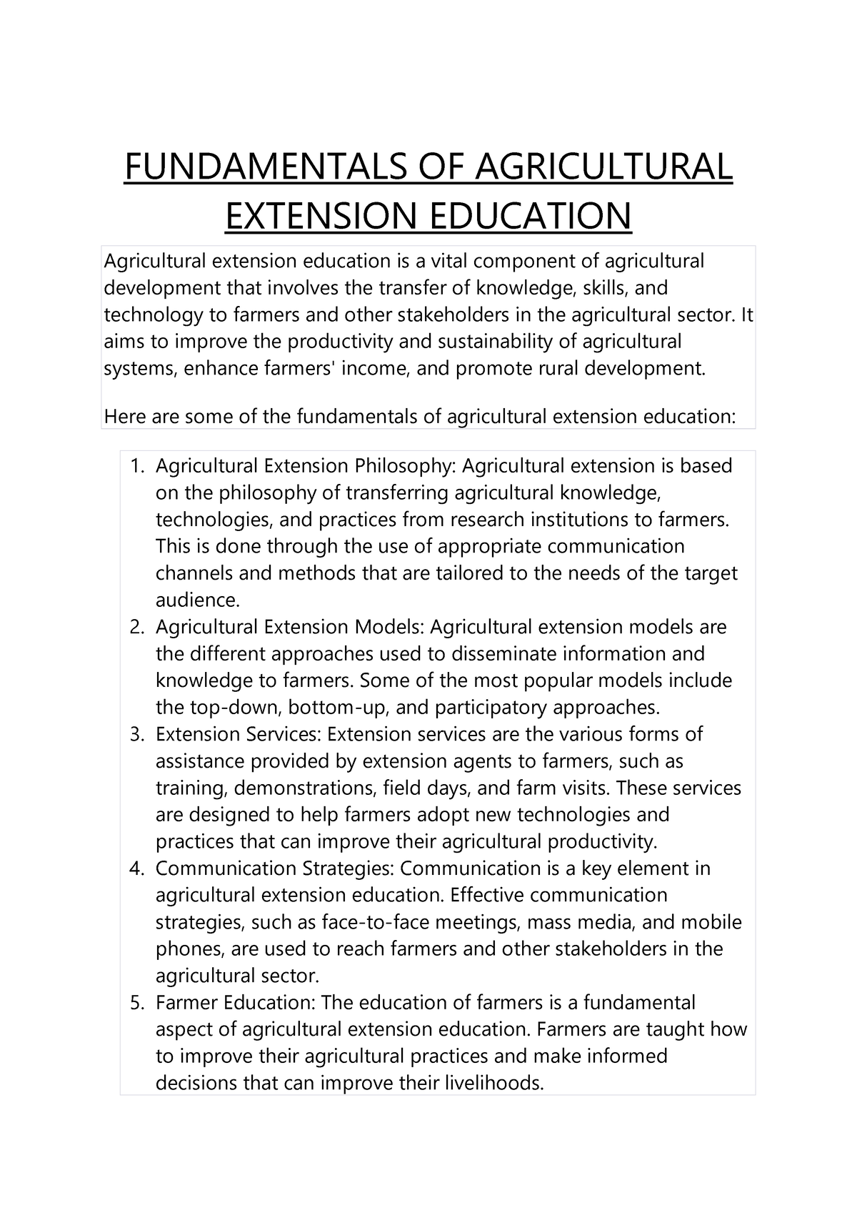 phd thesis on agricultural extension