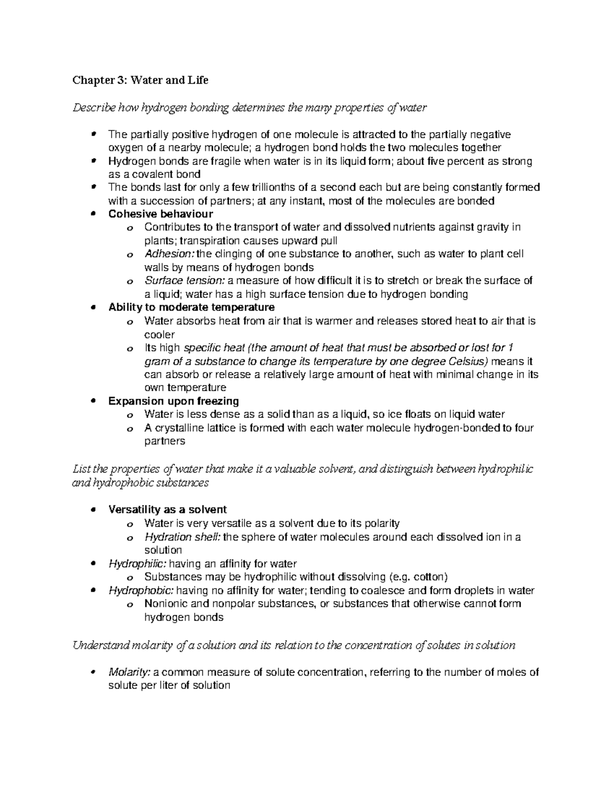 chapter-3-notes-chapter-3-water-and-life-describe-how-hydrogen