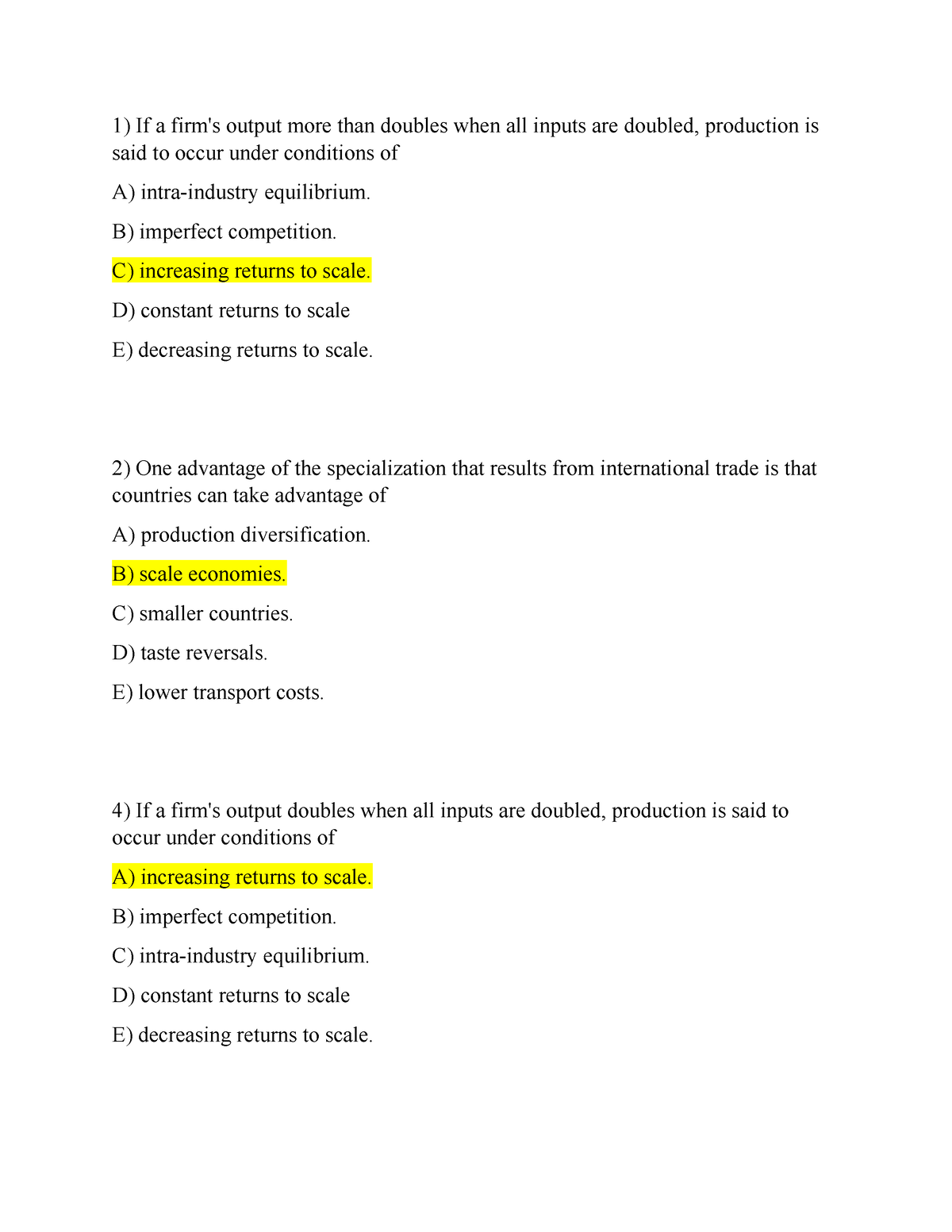 Chap-7 - FIN202 - If A Firm's Output More Than Doubles When All Inputs ...