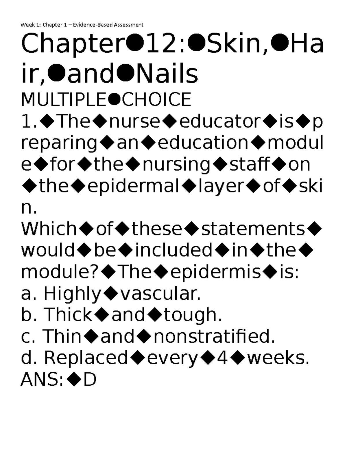 Ch1 Evidencedbased Assessment - Chapter 12 : Skin, Hair, And Nails ...