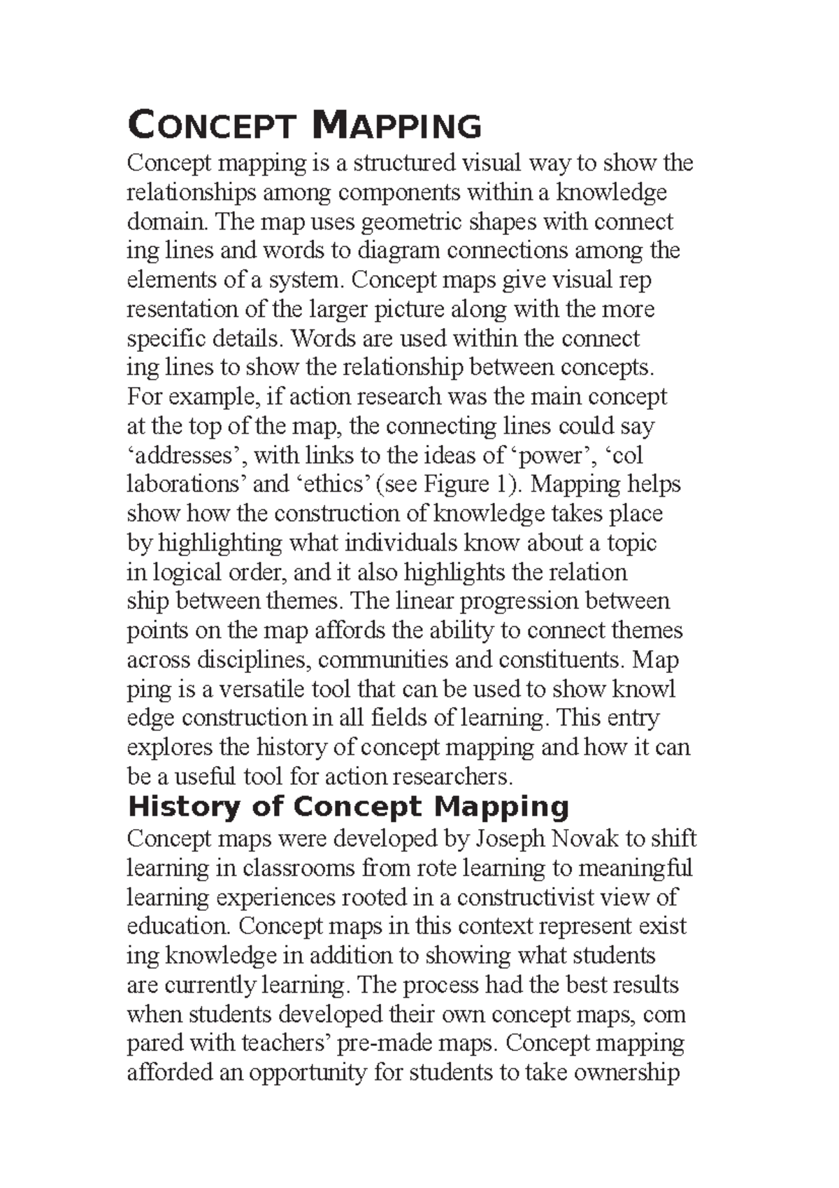 Concept Mapping - CONCEPT MAPPING Concept mapping is a structured ...