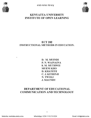 ECT 300 WEEK ONE Notes - ECT 300 LESSON 1 Educational Technology in ...