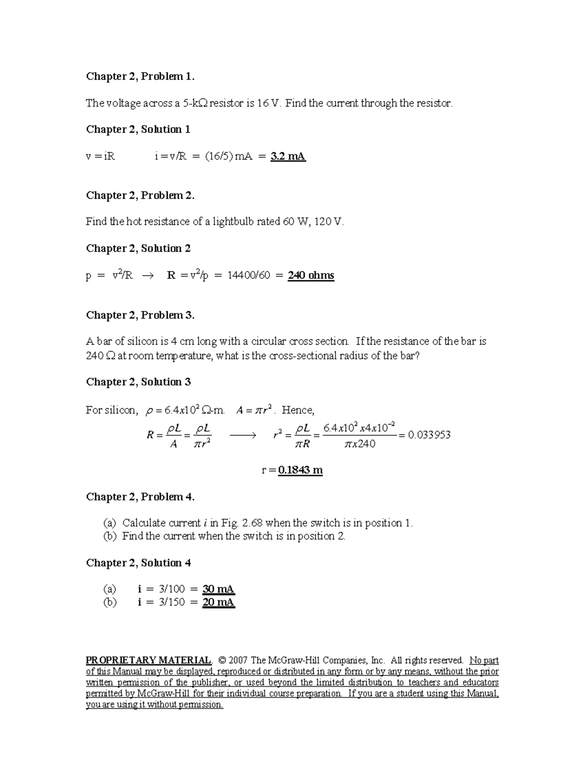 Chapter 02-vectorist - The voltage across a 5-kΩ resistor is 16 V. Find ...