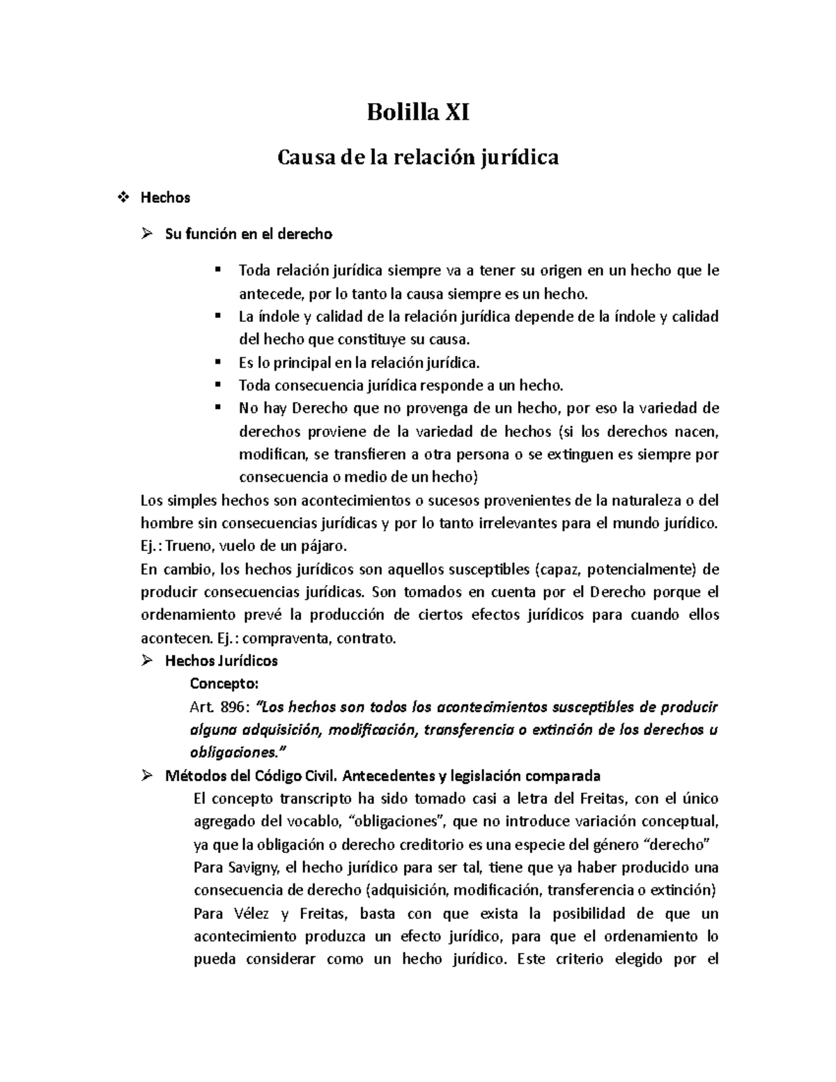 Resumen - Bolilla 11 Lista - Bolilla XI Causa De La Hechos Su En El ...