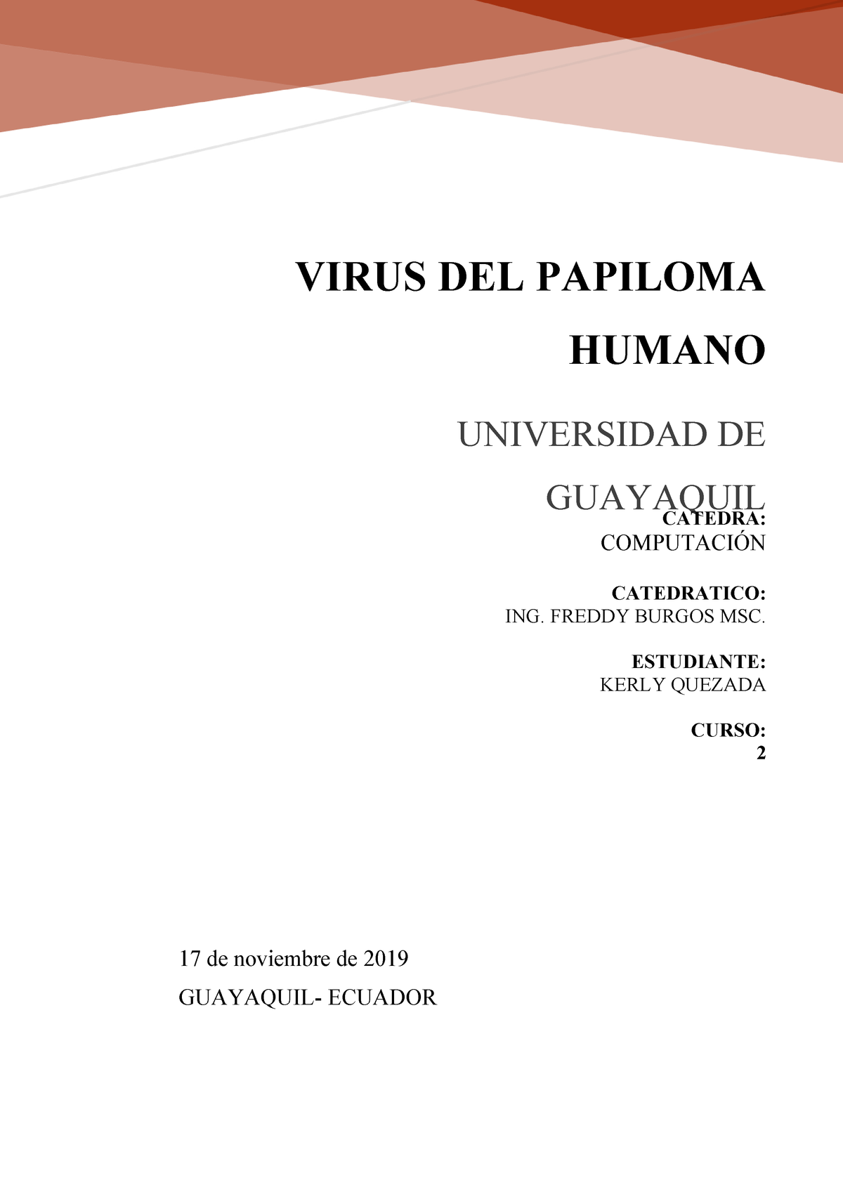 virus del papiloma guayaquil)