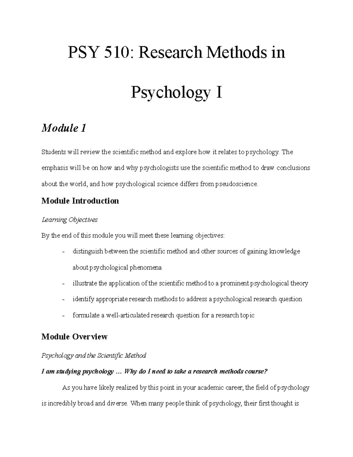 PSY 510 - Sdfdsfsdfsdsfsdfsdsdfsd - PSY 510: Research Methods In ...