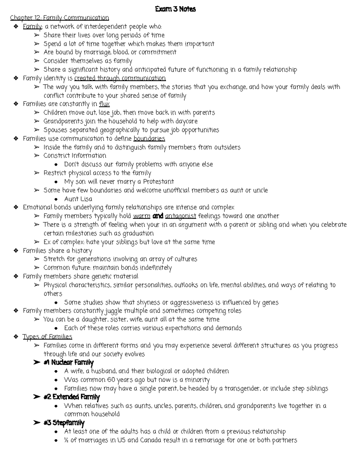 COMM 1500 Exam 3 Lecture Notes for Dr.Arroyo - Exam 3 Notes Chapter 12 ...