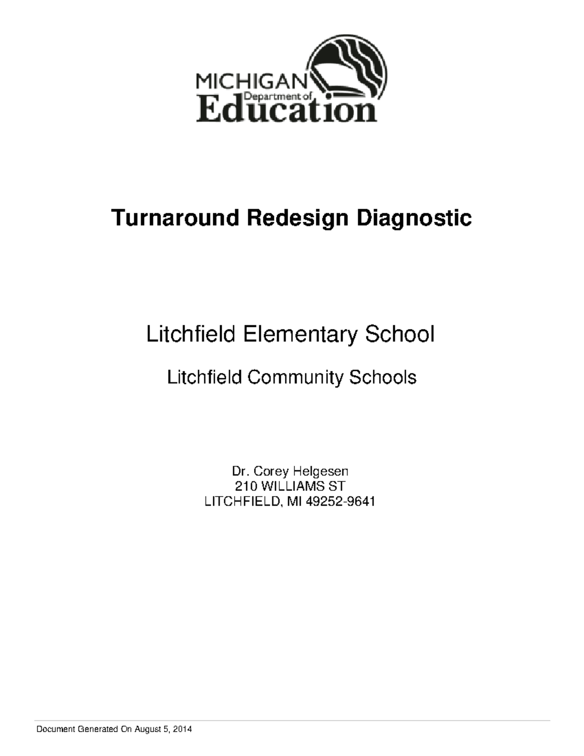 Litchfield Elem School-TU852014 - Litchfield Elementary School ...