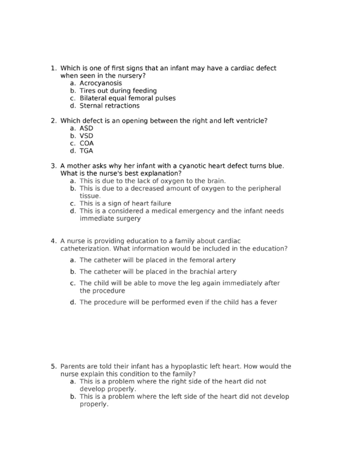 Cardiac practice question EMS 169 Studocu