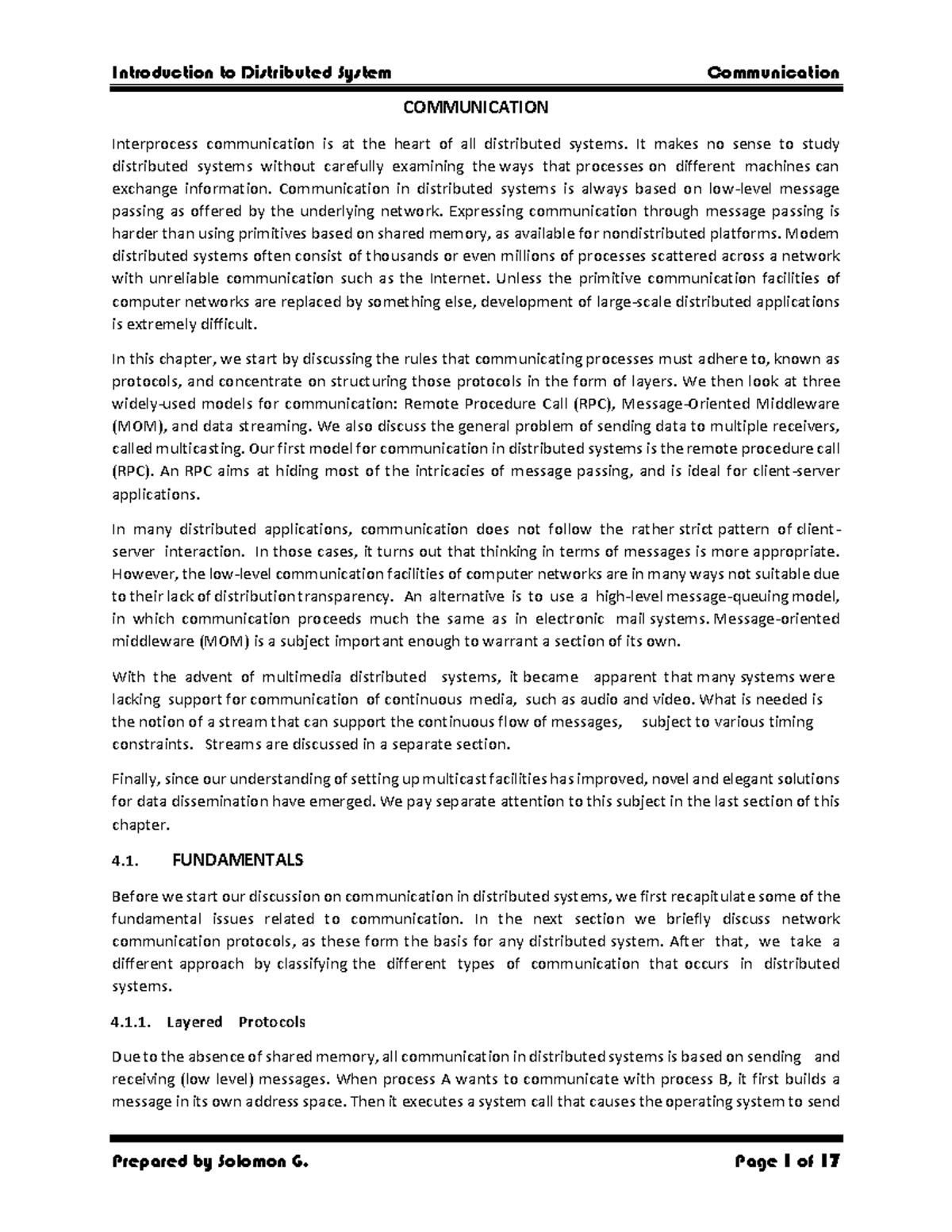 Chapter Four-Communication summarizing note for Software engineering ...