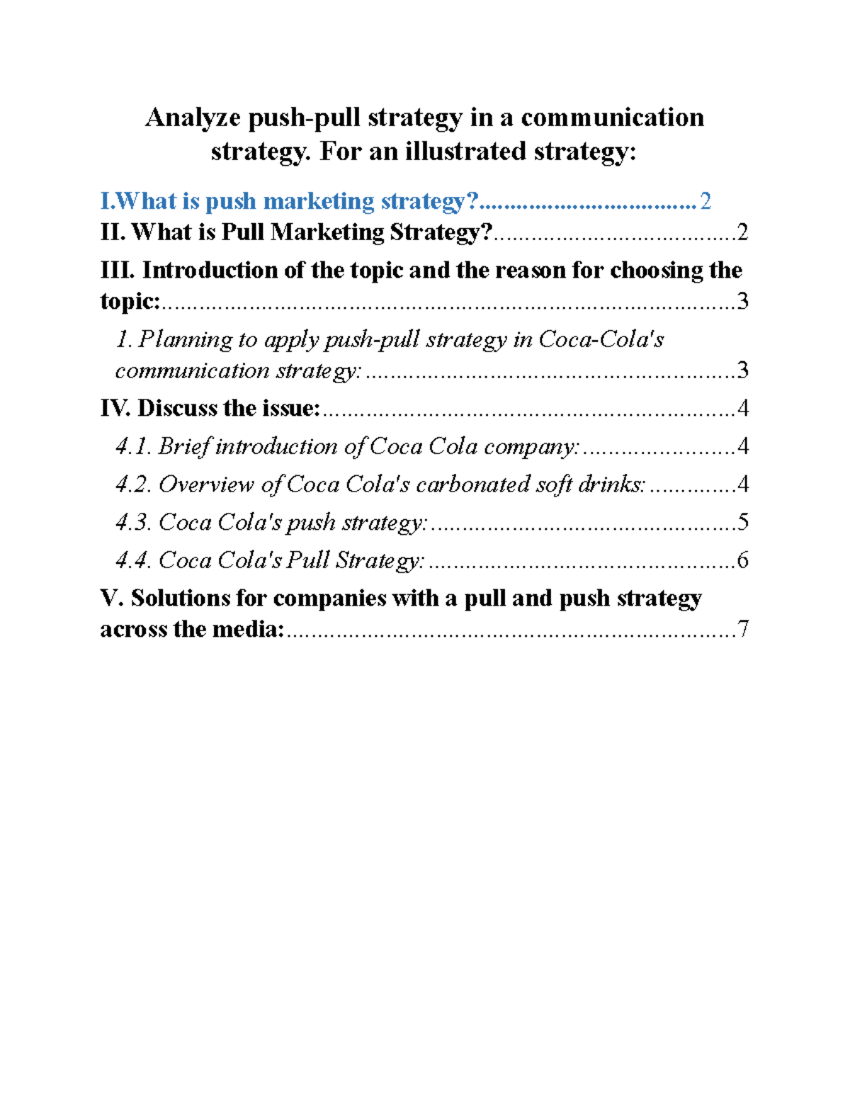 Push and pull - push and pull - Analyze push-pull strategy in a ...