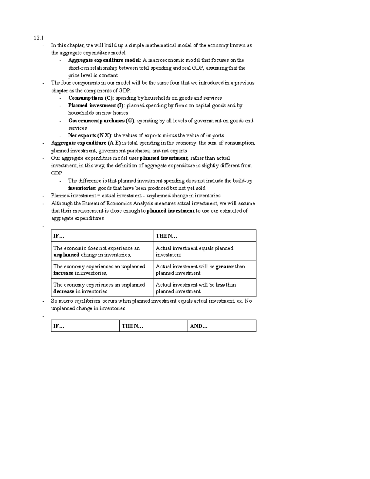 Chap 12 Macroeconomics - 12. In This Chapter, We Will Build Up A Simple ...