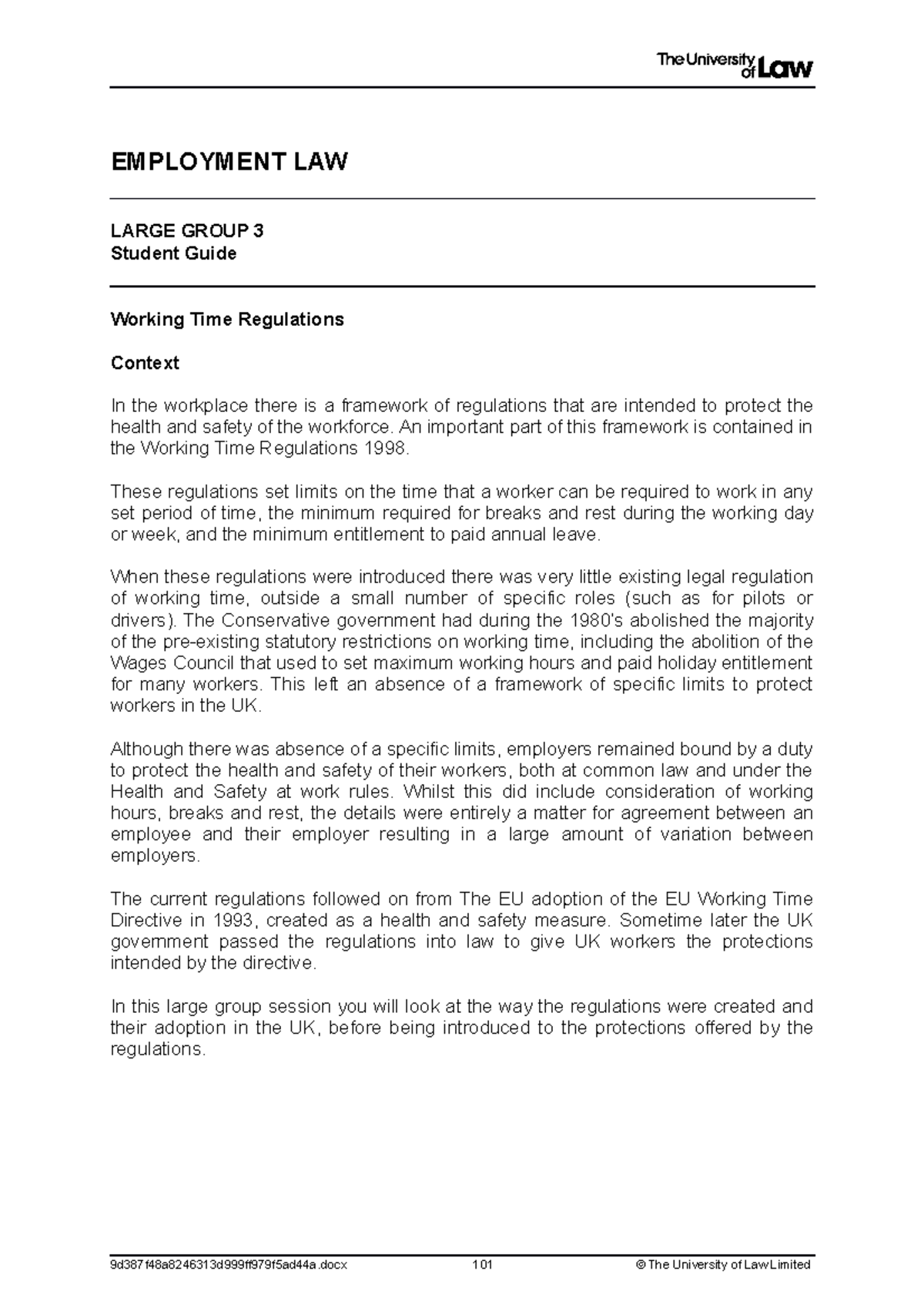 3 Rest Break And Holidays EMPLOYMENT LAW LARGE GROUP 3 Student Guide