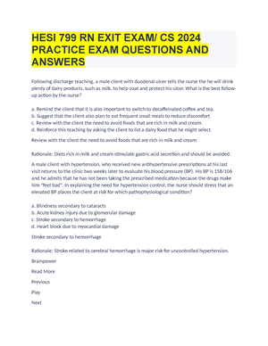 MED SURG 2024 HESI Practice Questions AND Answers - MED SURG 2024 HESI ...