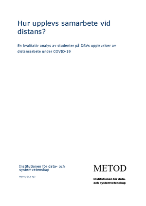 Individuell Examination Del 1 Vetenskaplig Teori Och Metod III ...