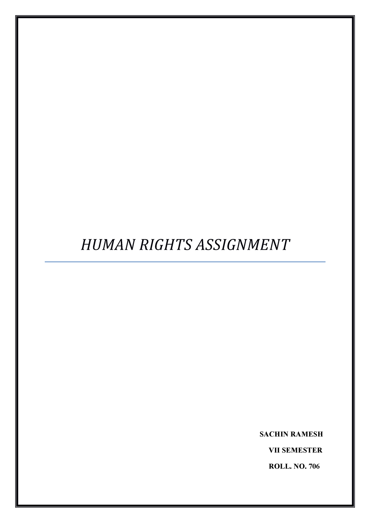 human rights on assignment