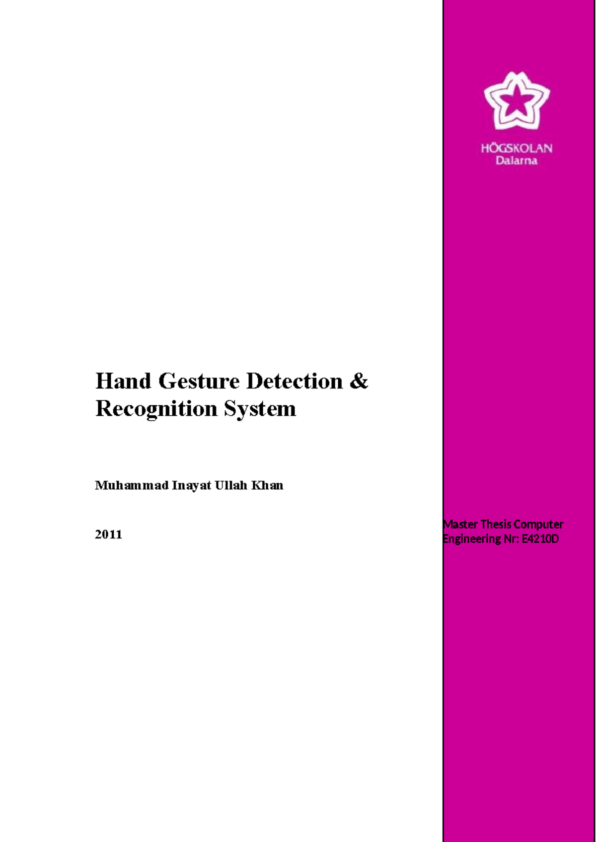 Fulltext 01 - HAND GESTURE ALGORITHM - Hand Gesture Detection ...