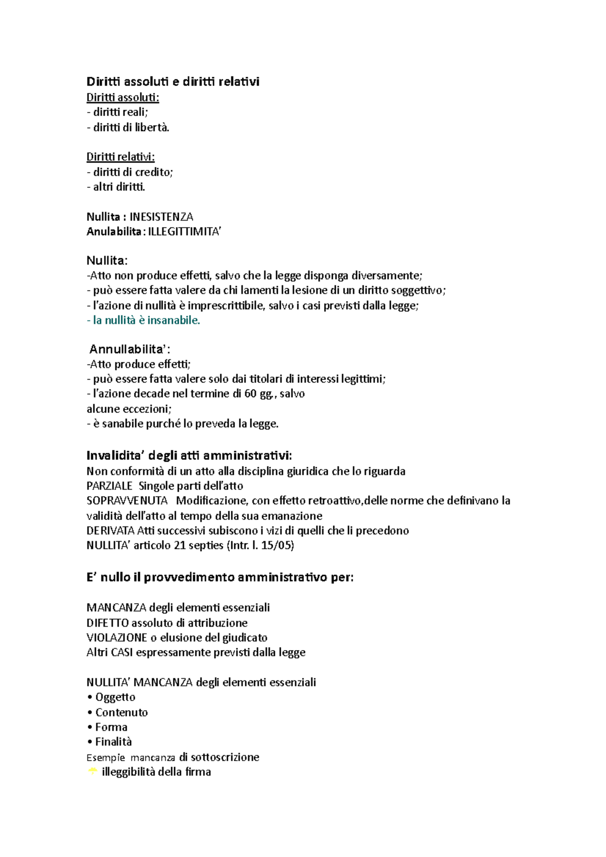 Word Diritti assoluti e diritti relativi Diritti assoluti e diritti relativi Diritti assoluti