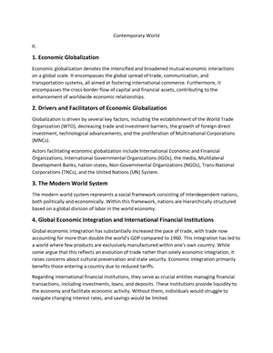 Contemporary-world-lesson-1 Final - Contemporary World. Lesson 1 Economic Development ...