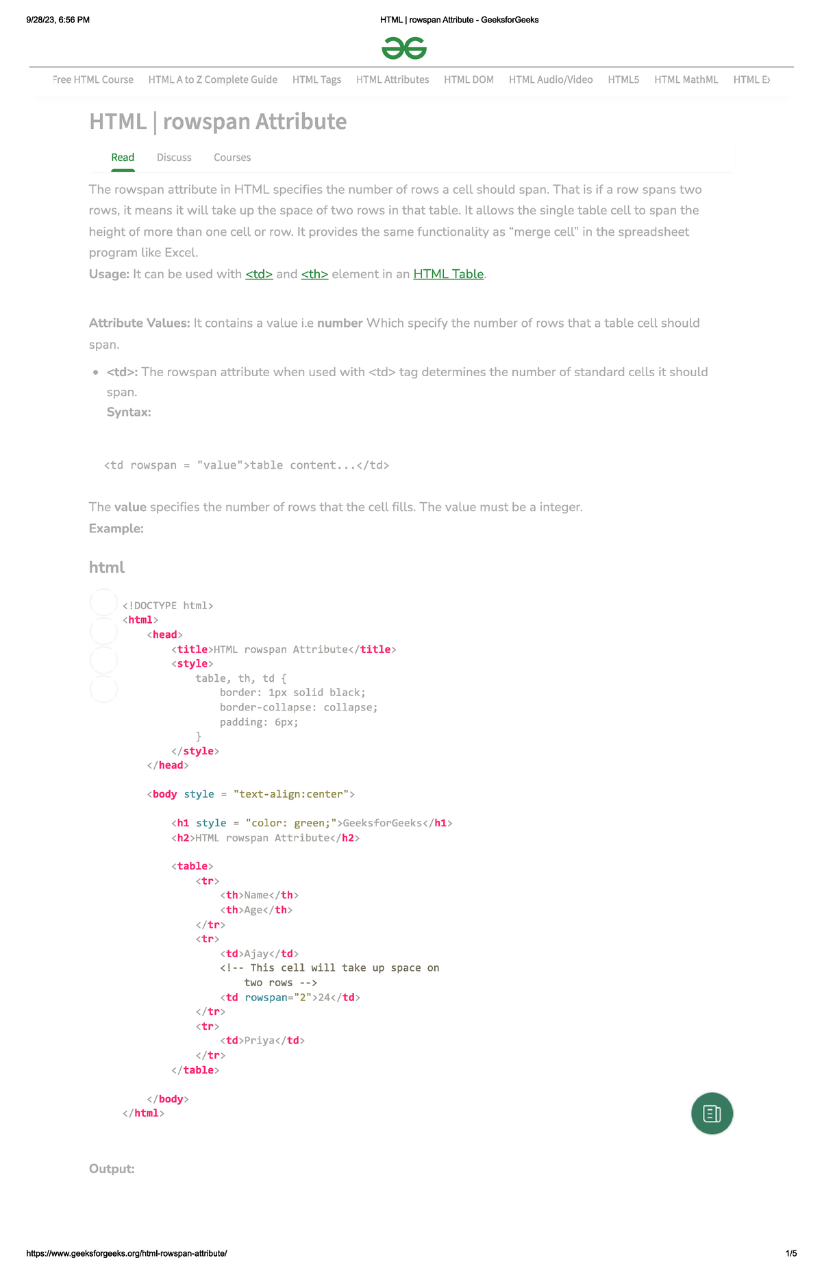 Table A,B,C In Html - Btech - B.tech - Studocu