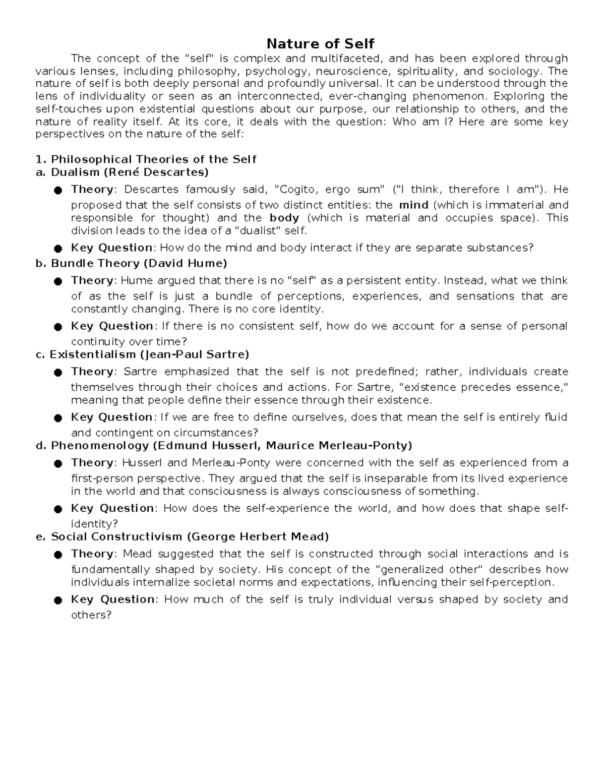 NSTP Updated Reviewer - Midterm lesson - Nature of Self The concept of ...