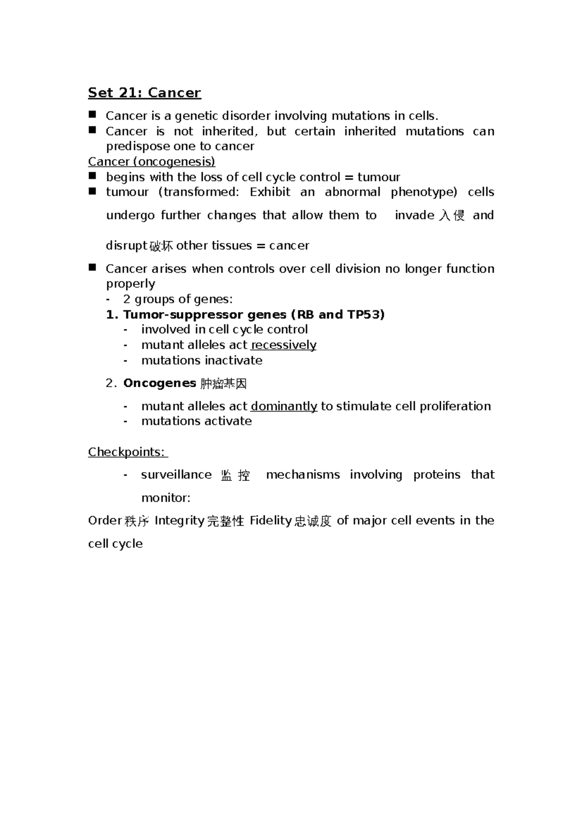Lecture note 21 - Biol 239 - UWaterloo - Studocu