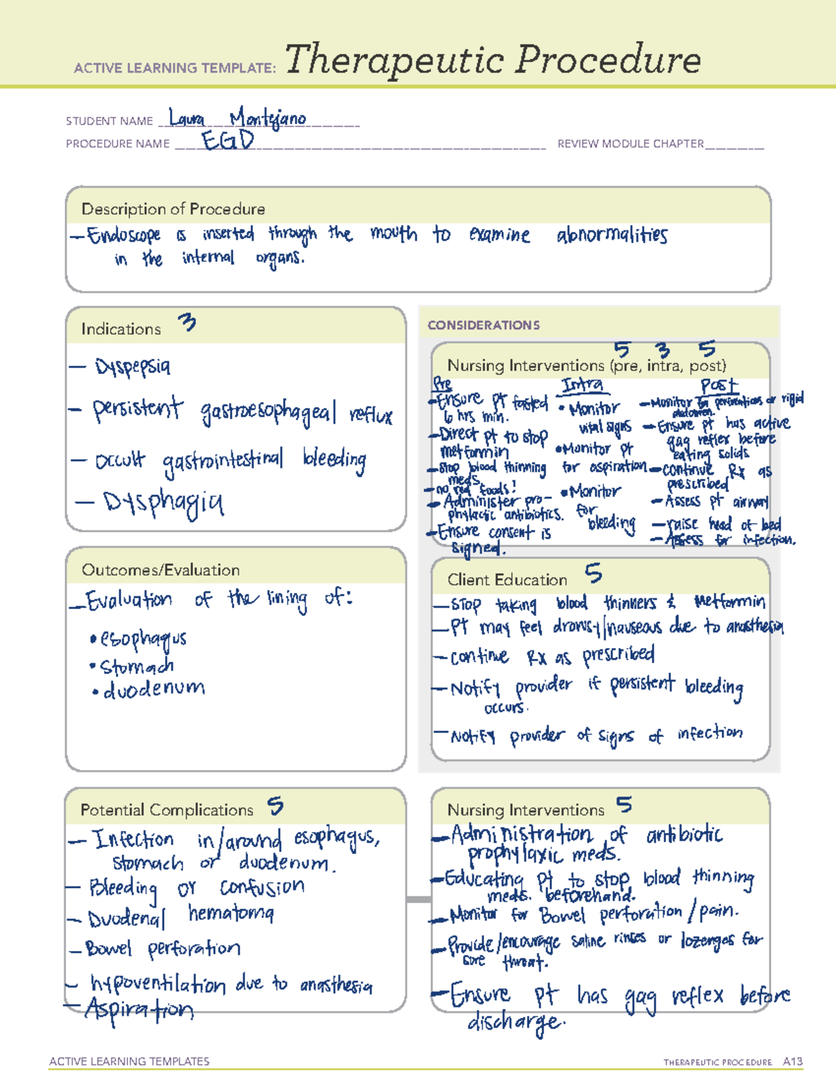 Active Learning Template Therapeutic Procedure form - ACTIVE LEARNING ...