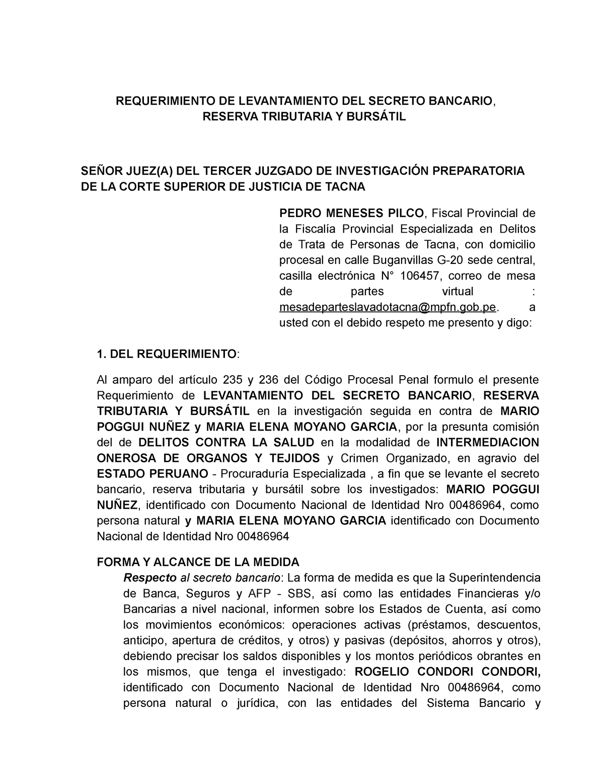 Levantamiento De Secreto Bancario Editar Requerimiento De Levantamiento Del Secreto Bancario 4490