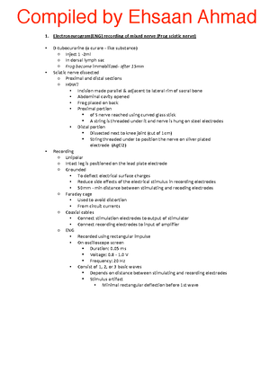 Lab Tasks - Compiled by Ehsaan Ahmad 1. Electroneurogram(ENG) recording ...