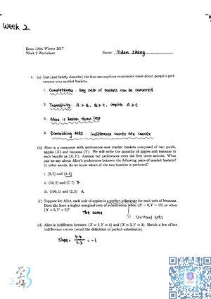 Econ 100A Problem Set 1 Answers Fall 2021 - ECON 100A - UC Irvine - Studocu