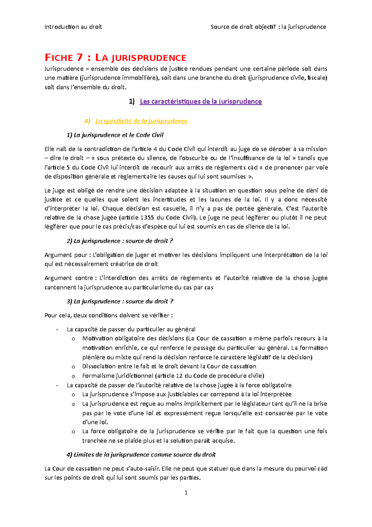 dissertation la jurisprudence source du droit