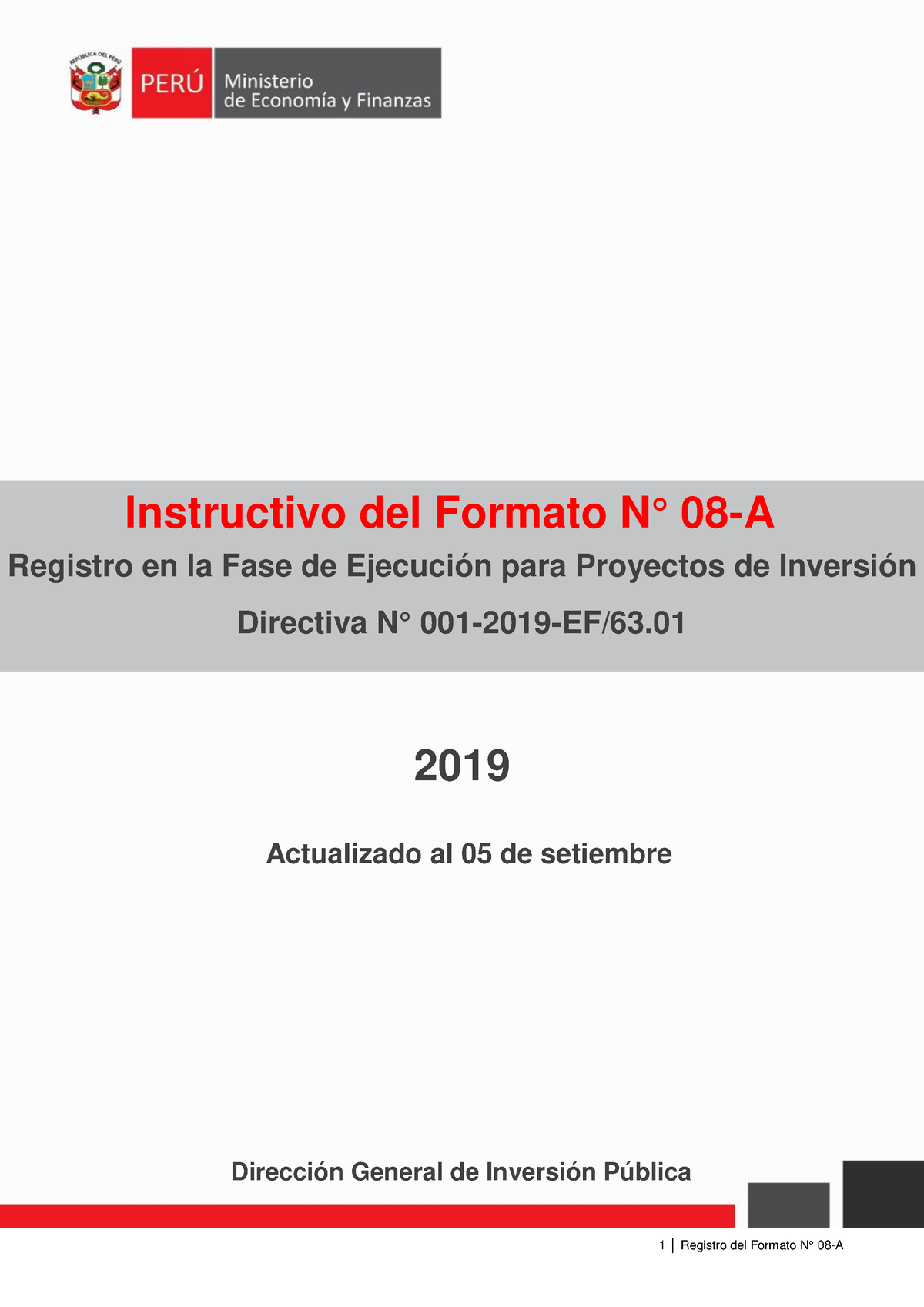 Instructivo Formato 08 Ejecucion - Instructivo Del Formato N° 08-A ...