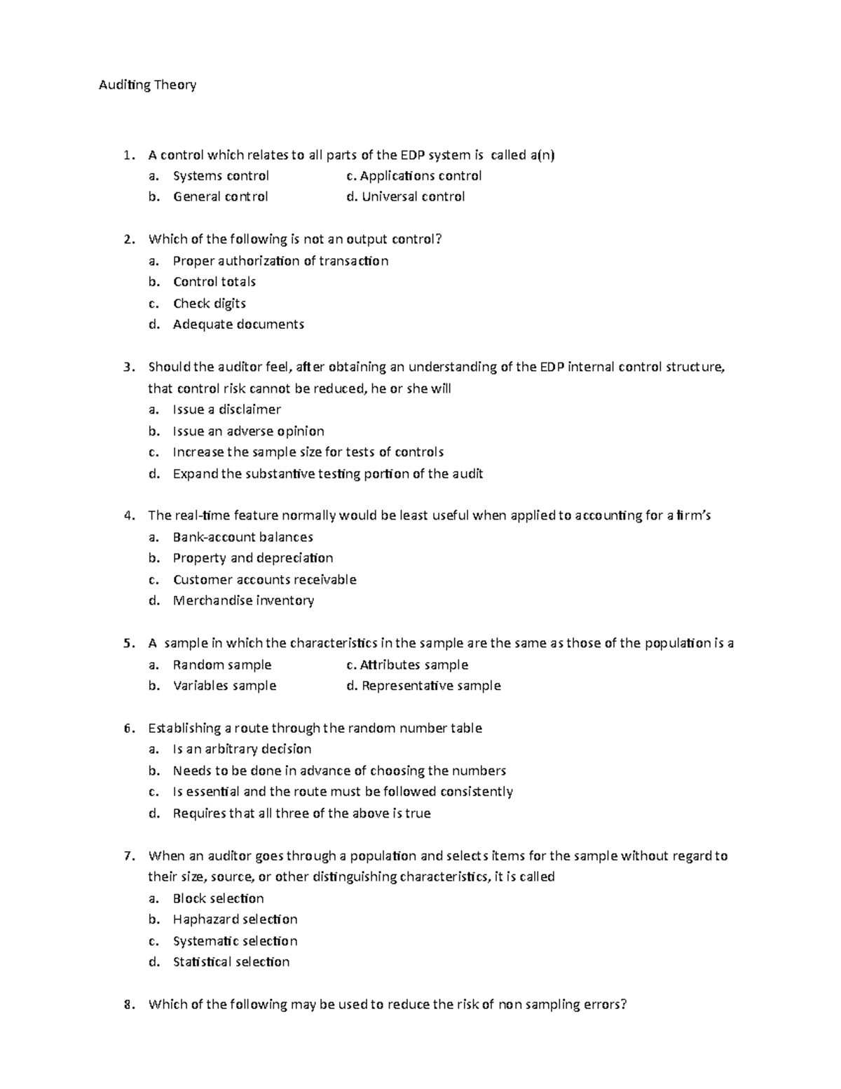 quizzer-auditing-theory-education-studocu